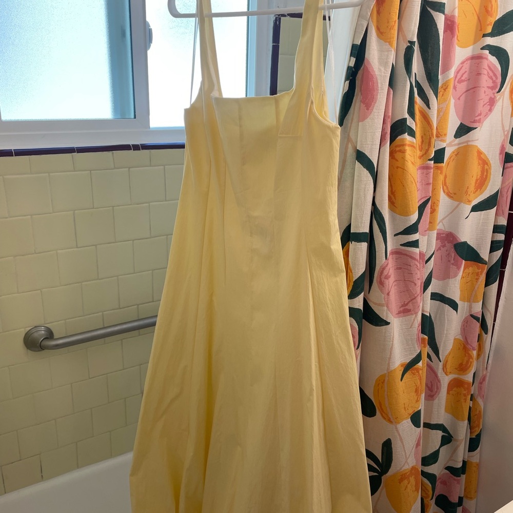 NWT Zara Butter Yellow Dress with Pleated Bubble Style Skirt
